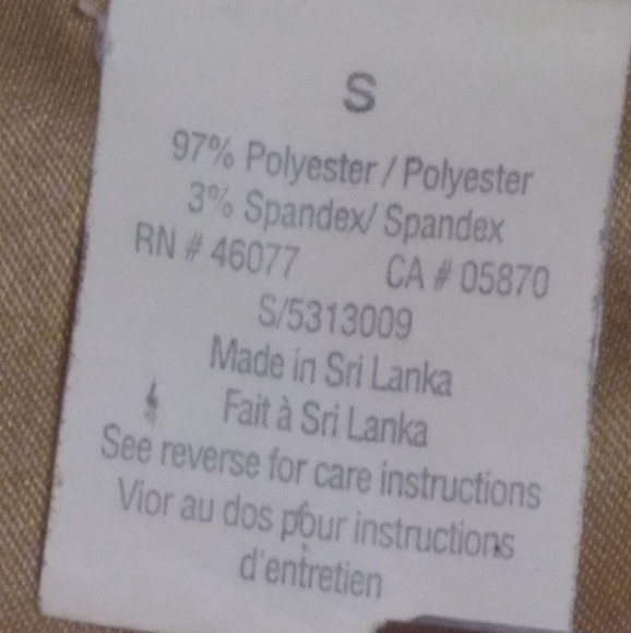 #95 Sprit De Corp Tan Button-Up Shirt (Size S) - Picture 2 of 9